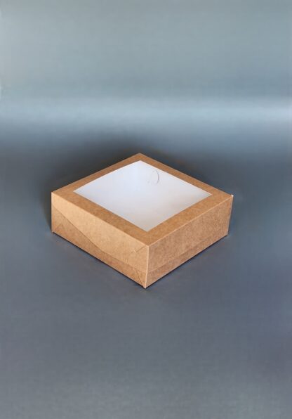 Brūnas kastītes ar lodziņu. Izm. 21x21x7.5cm - Image 5